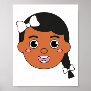 Poster Fille courageuse Mois de l'histoire des Noirs Femm