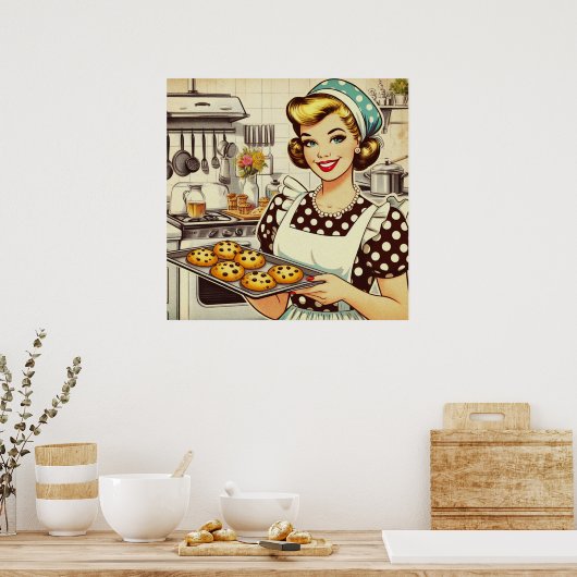 Poster Fille Cupcake (Cuisine)