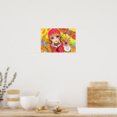 Poster Fille cyborg. (Cuisine)