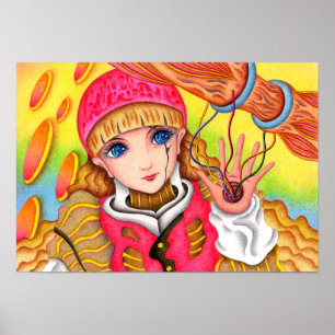 Poster Fille cyborg.