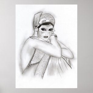 Poster Fille d'aileron