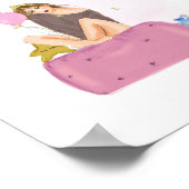 Poster fille d'anniversaire (Coin)