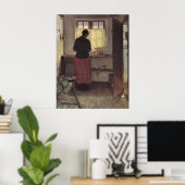 Poster Fille dans la cuisine par Anna Ancher (Bureau à domicile)