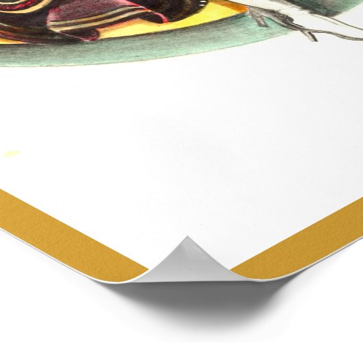 Poster fille dans la lune (Coin)