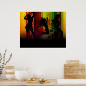 Poster fille dans l'art sauvage (Cuisine)