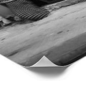 Poster Fille dans un café et café TIme - Photo de rue (Coin)