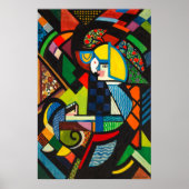 Poster Fille dans un rocher (Devant)