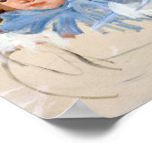 Poster Fille dans une Bonnet Bleue, Mary Cassatt (Coin)