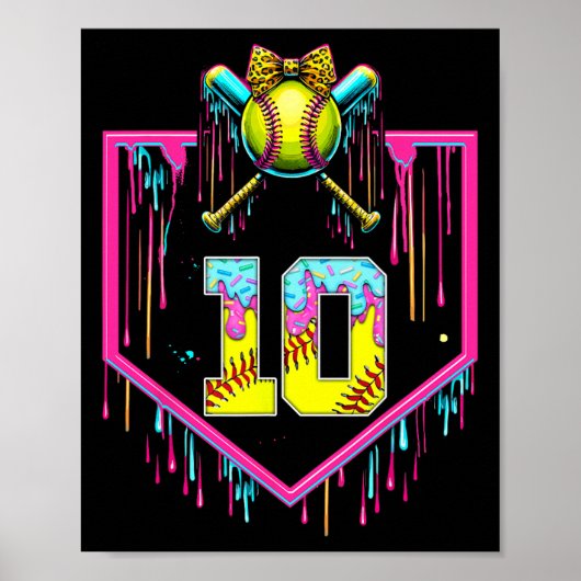 Poster Fille de 10 ans Ice Cream Softll Drip Coquette  (Devant)