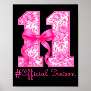 Poster Fille de 11 ans pour son 11e anniversaire Officiel