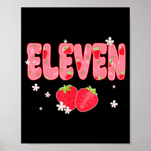 Poster Fille de 11 ans T-shirt pour 11ème anniversaire fr