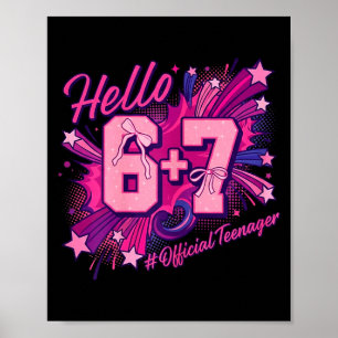 Poster Fille de 13 ans Adolescente Six Sept Coquette Arc