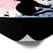 Poster Fille de 9 ans anniversaire chat mignon 9ème anniv (Coin)