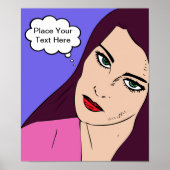 Poster Fille de bandes dessinées #1 (Devant)