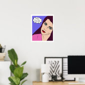 Poster Fille de bandes dessinées #1 (Bureau à domicile)