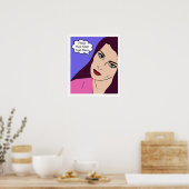 Poster Fille de bandes dessinées #1 (Cuisine)