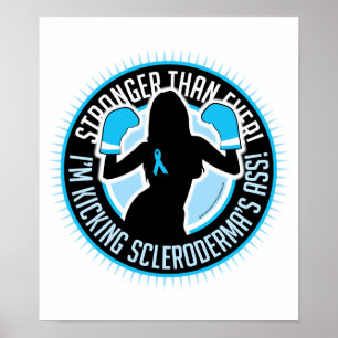 Poster Fille de boxe de sclérodermie