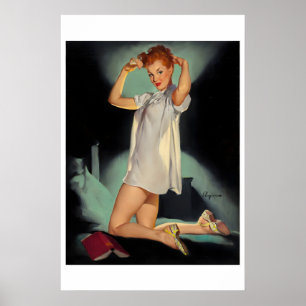 Poster Fille de charme Pin-Up Elvgren de style vintage ra