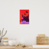 Poster Fille de chat d'Halloween (Cuisine)