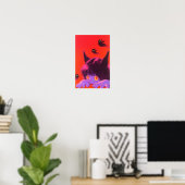 Poster Fille de chat d'Halloween (Bureau à domicile)