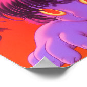 Poster Fille de chat d'Halloween (Coin)