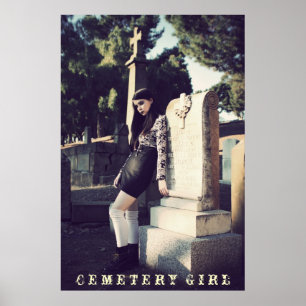 Poster Fille de cimetière