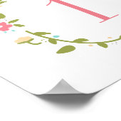 Poster Fille de couronne fleurie 1er anniversaire Personn (Coin)