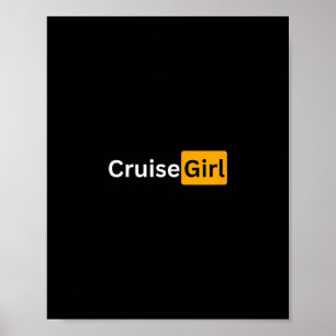 Poster Fille de croisière - Cadeaux de bon voyage Y Cruis