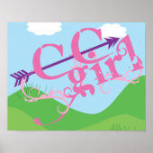Poster Fille de Cross Country - CC (Devant)