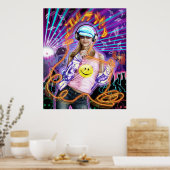 POSTER FILLE DE DISQUE (Cuisine)