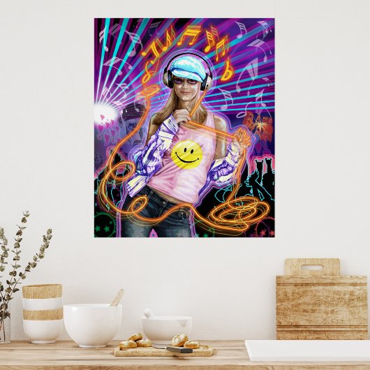 POSTER FILLE DE DISQUE (Cuisine)