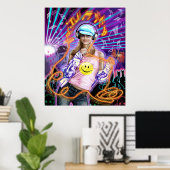 POSTER FILLE DE DISQUE (Bureau à domicile)