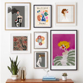 Poster Fille de fête Danse Rose Glam Mode Art