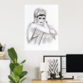 Poster Fille de Flapper (Bureau à domicile)