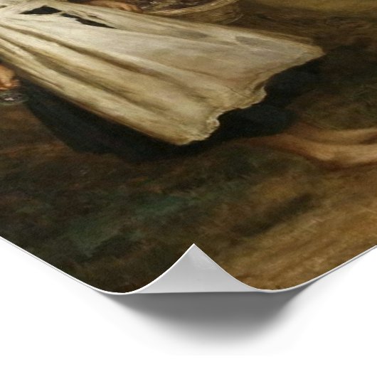 Poster Fille de fleur pieds nus (Coin)