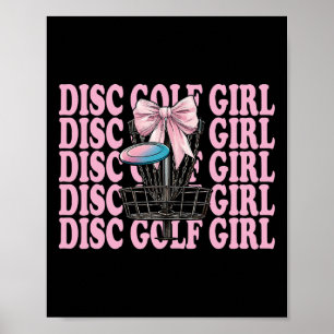 Poster Fille de golf à disque Mère de golf à disque Fête
