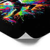 Poster Fille de graffiti squelette (Coin)