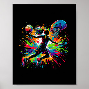 Poster Fille de graffiti squelette