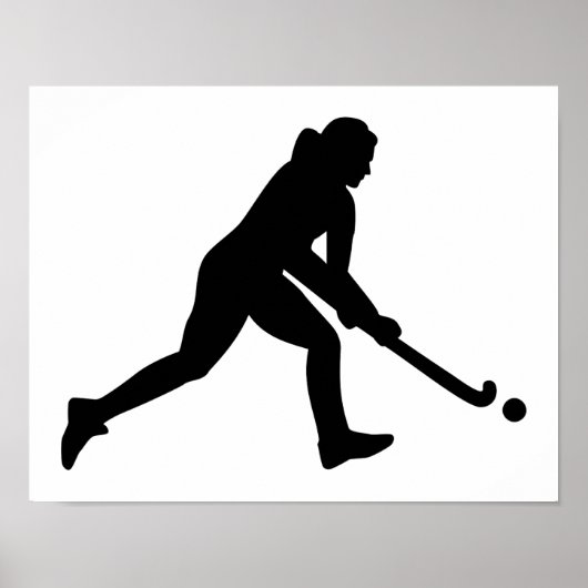 Poster fille de hockey sur gazon (Devant)