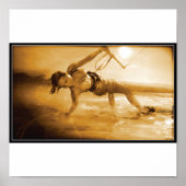 Poster fille de kiteboard (Devant)