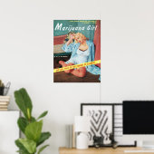 Poster Fille de la Marijuana (Bureau à domicile)