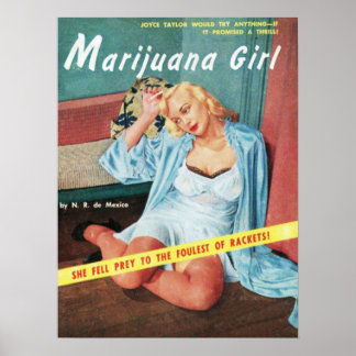 Poster Fille de la Marijuana