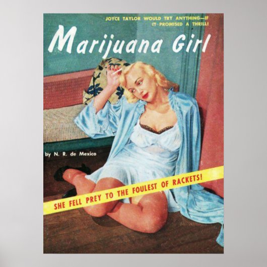 Poster Fille de la Marijuana (Devant)