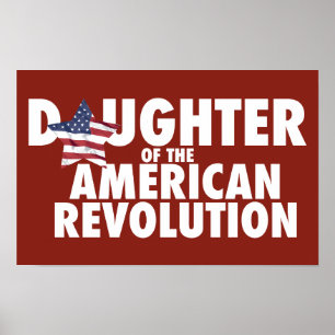 Poster Fille de la Révolution américaine DAR Étoile USA
