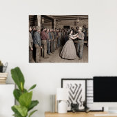 Poster Fille de la vielle à roue (Bureau à domicile)