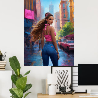 Poster Fille de la ville