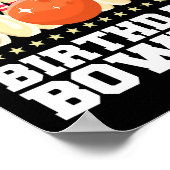Poster Fille De L'Anniversaire Bowler Anniversaire Bowlin (Coin)
