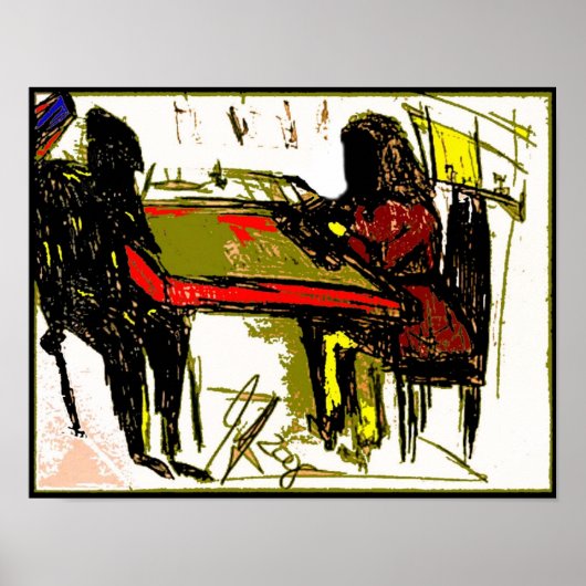 Poster fille de l'école (Devant)