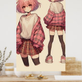 Poster fille de l'école d'Anime (Cuisine)