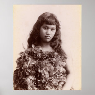 Poster Fille de Māori